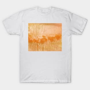 Orange Ochre Abstract Art T-Shirt